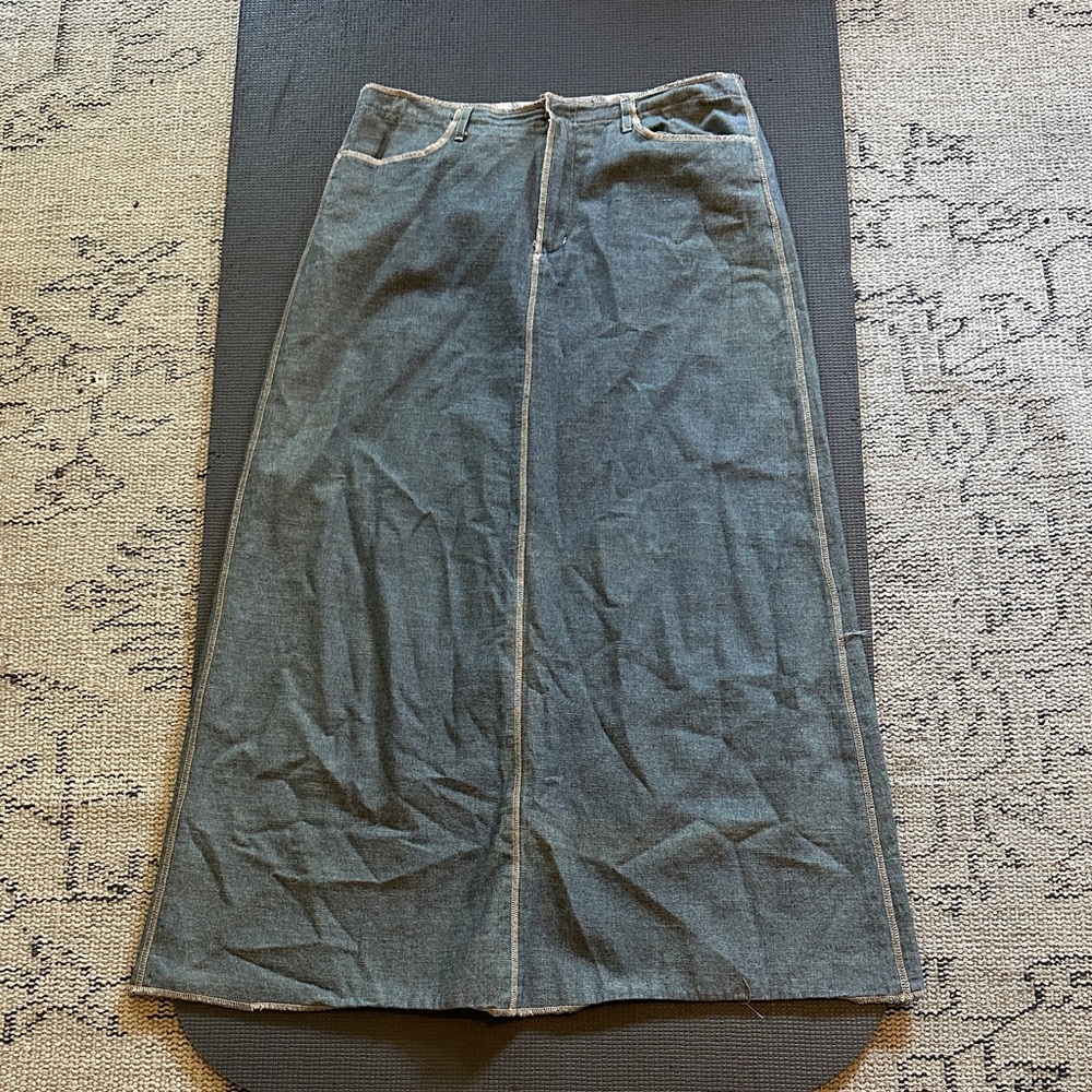 Sundance Denim Maxi Skirt - Blue